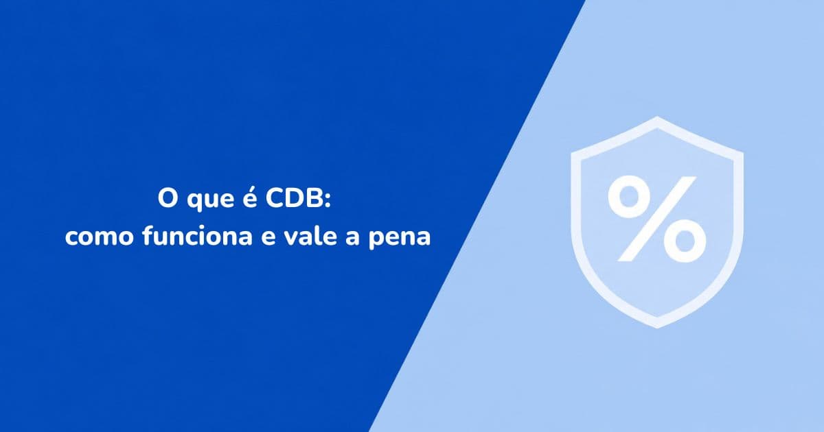 Ilustração representando um Certificado de Depósito Bancário (CDB) e seu rendimento ao longo do tempo