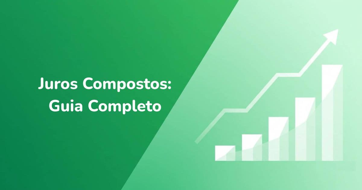 Ilustração de gráfico de crescimento representando juros compostos