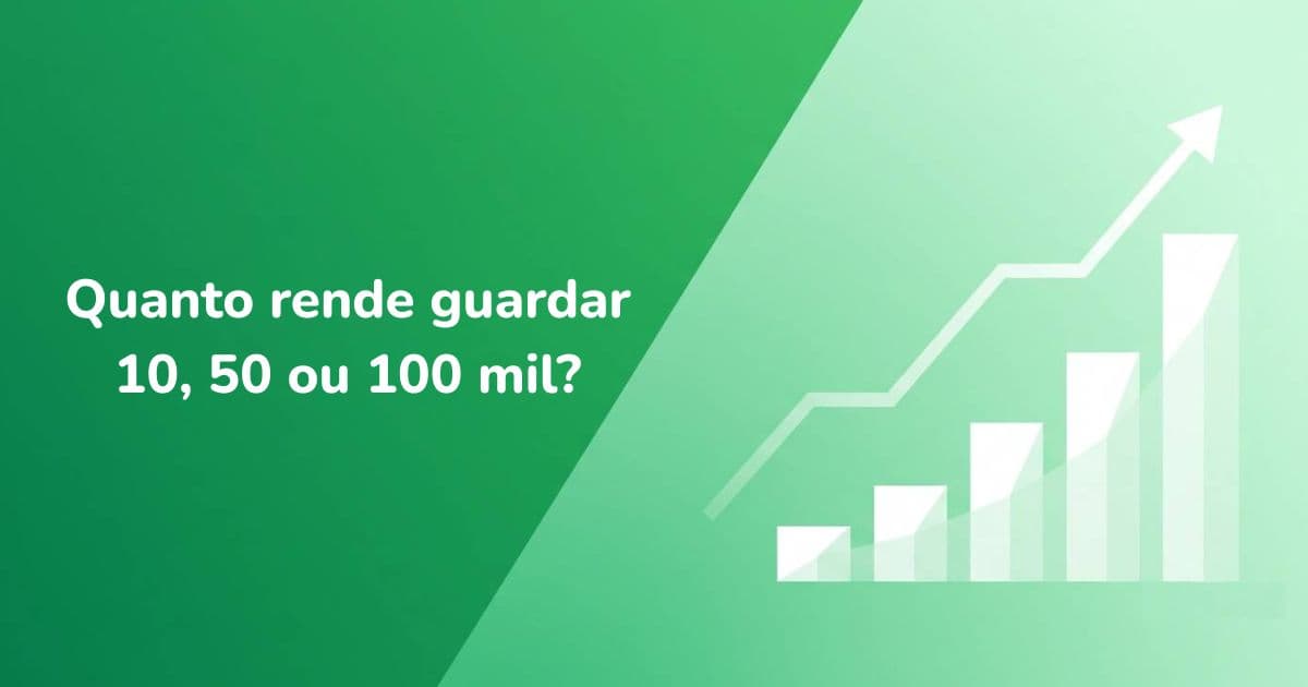Comparação entre poupança e CDI para valores guardados